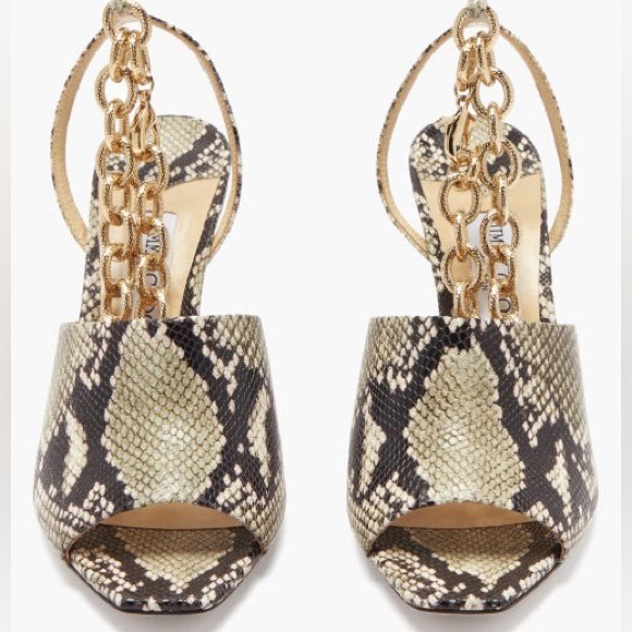 New Jimmy Choo Off-White Snake Sae 90 Sandals 39 $895 - Picture 6 of 13